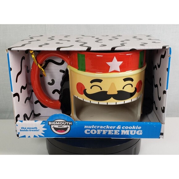 Nutcracker & Cookie Ceramic Mug Cup 10oz Big Mouth Brand New!! - Picture 1 of 11